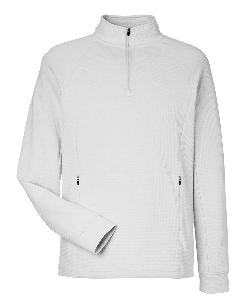North End Men's Rhythm Waffle Quarter-Zip Pullover - NE200 Platinum