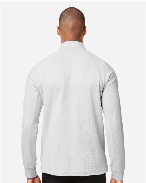 North End Men's Rhythm Waffle Quarter-Zip Pullover - NE200 Platinum