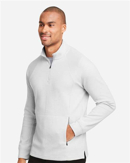 North End Men's Rhythm Waffle Quarter-Zip Pullover - NE200 Platinum
