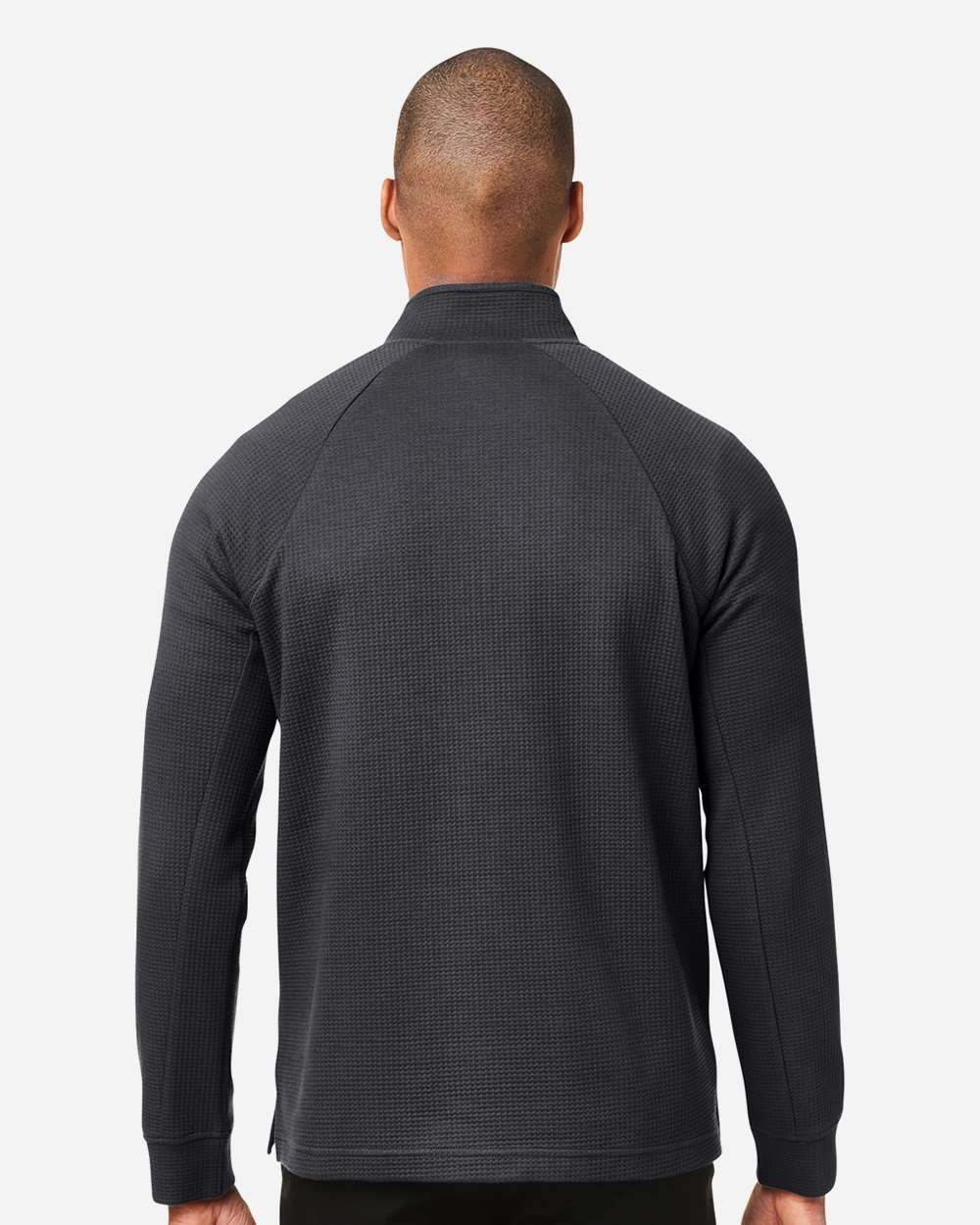 North End Men's Rhythm Waffle Quarter-Zip Pullover - NE200 Carbon