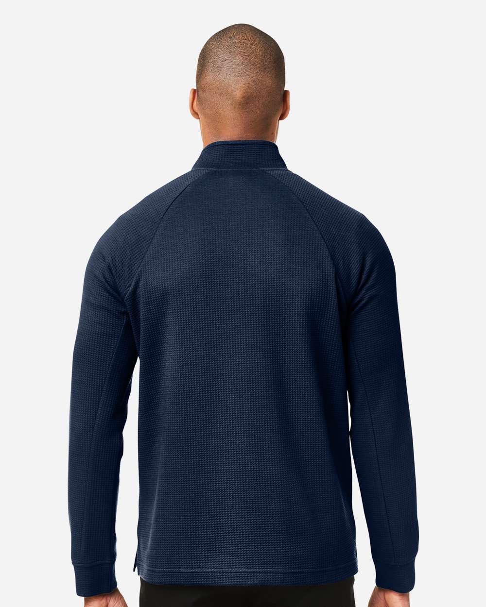 North End Men's Rhythm Waffle Quarter-Zip Pullover - NE200 Classic Navy