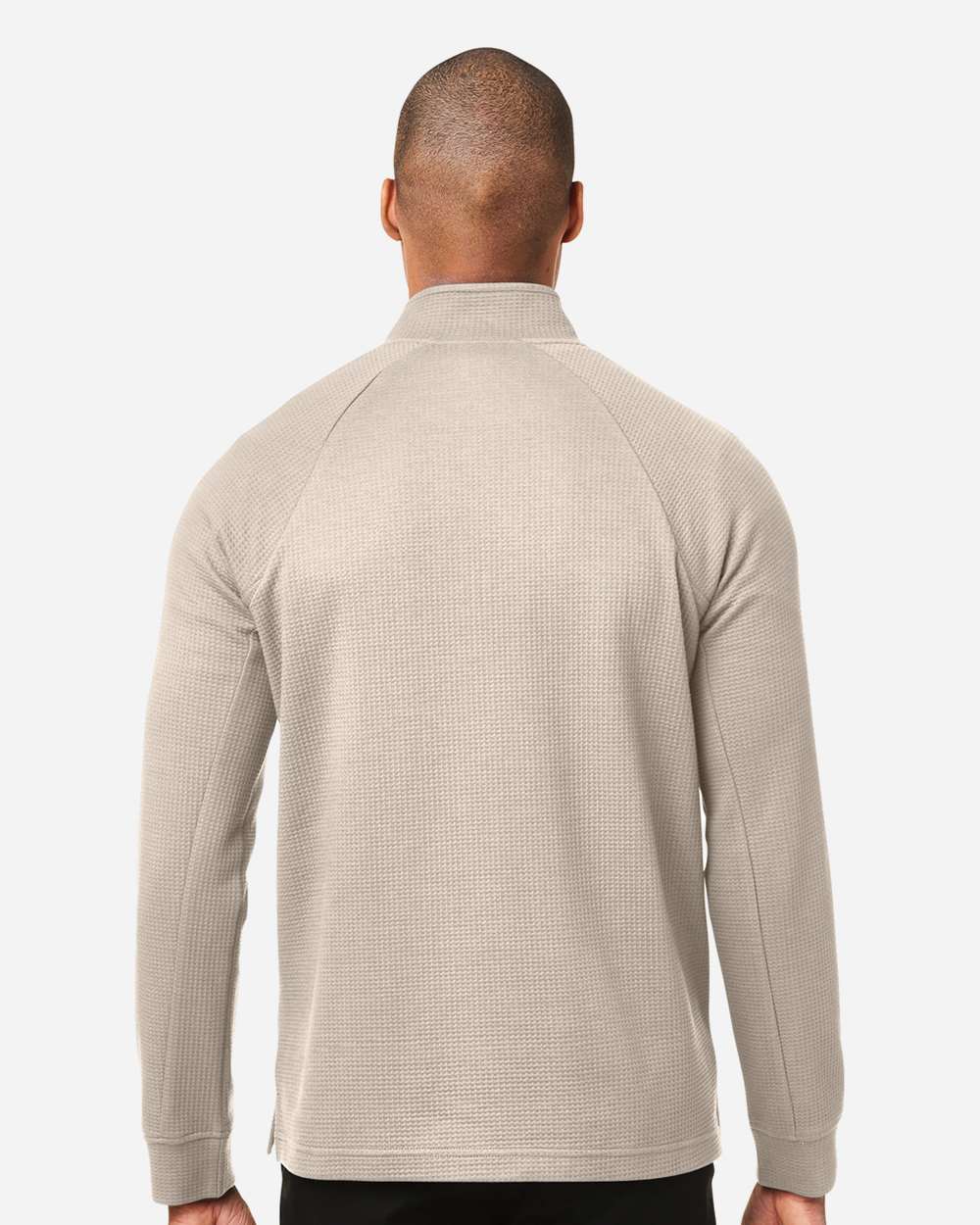 North End Men's Rhythm Waffle Quarter-Zip Pullover - NE200 Oatmeal