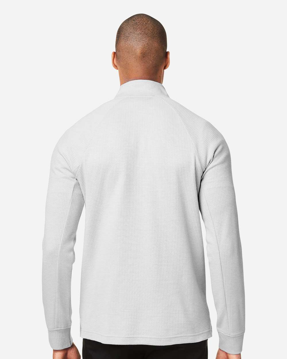 North End Men's Rhythm Waffle Quarter-Zip Pullover - NE200 Platinum