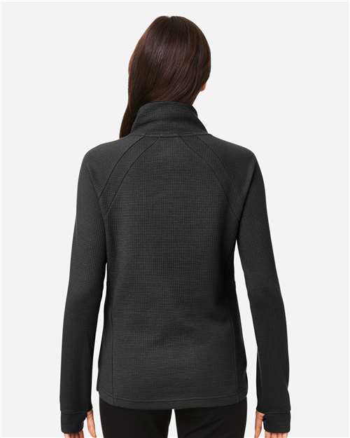 North End Women's Rhythm Waffle Cross-Neck Pullover - NE200W Black
