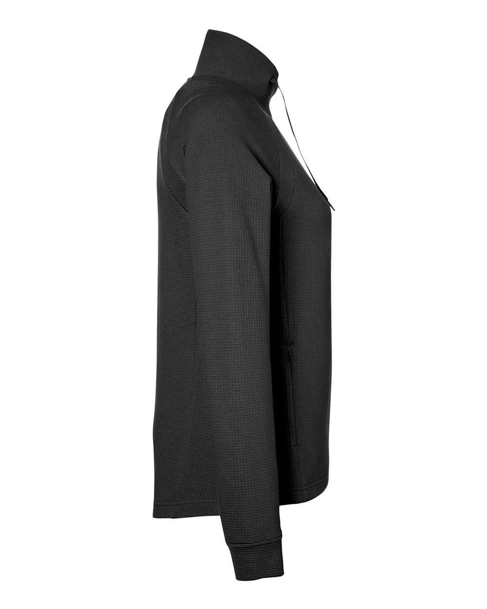 North End Women's Rhythm Waffle Cross-Neck Pullover - NE200W Black