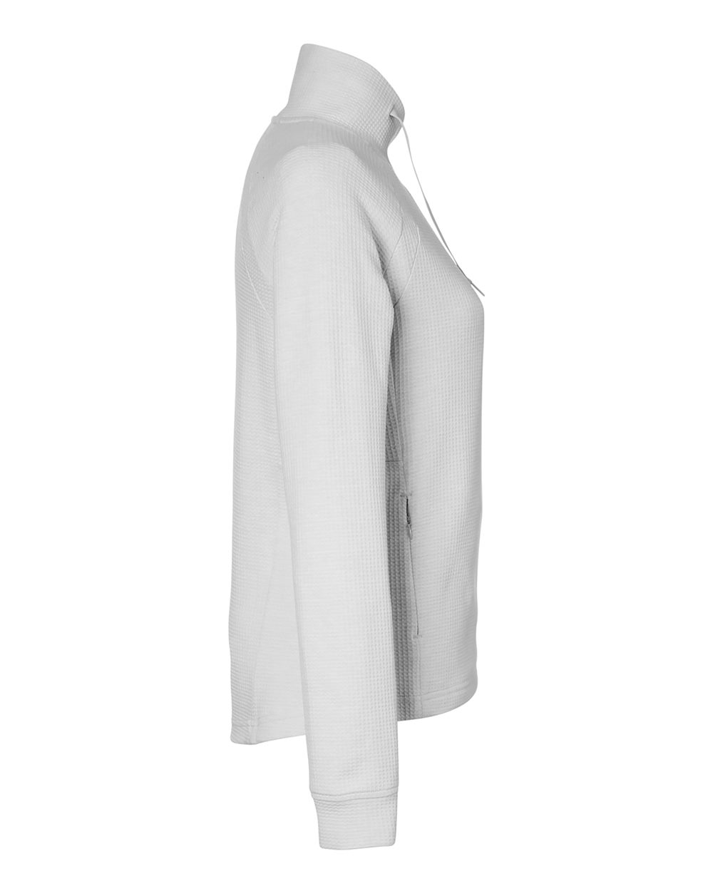 North End Women's Rhythm Waffle Cross-Neck Pullover - NE200W Platinum