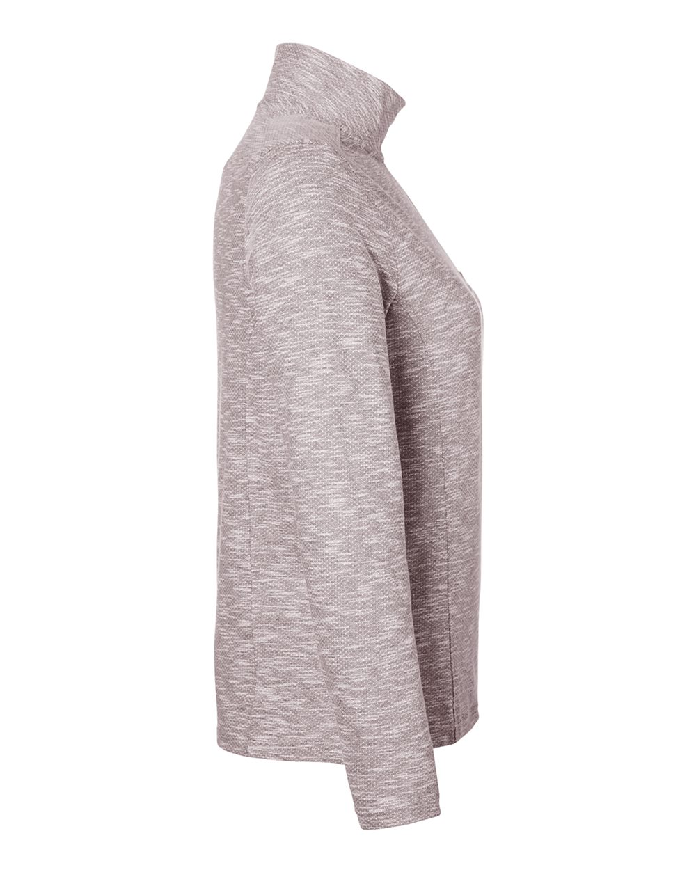 North End Women's Eclipse Jacquard Quarter-Zip Pullover - NE415W Burgundy Heather