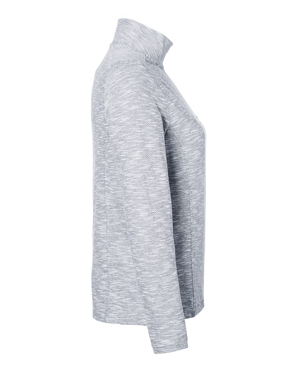 North End Women's Eclipse Jacquard Quarter-Zip Pullover - NE415W Black Heather