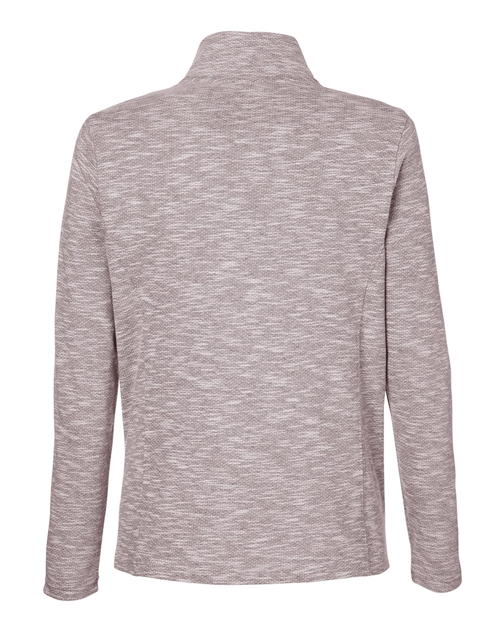 North End Women's Eclipse Jacquard Quarter-Zip Pullover - NE415W Burgundy Heather