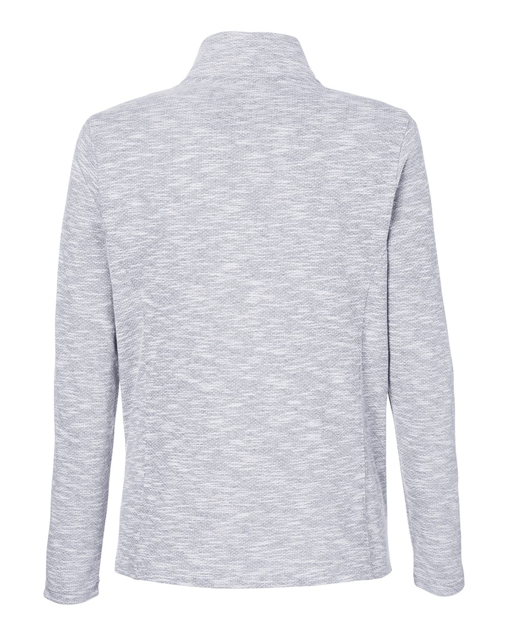 North End Women's Eclipse Jacquard Quarter-Zip Pullover - NE415W Platinum Heather