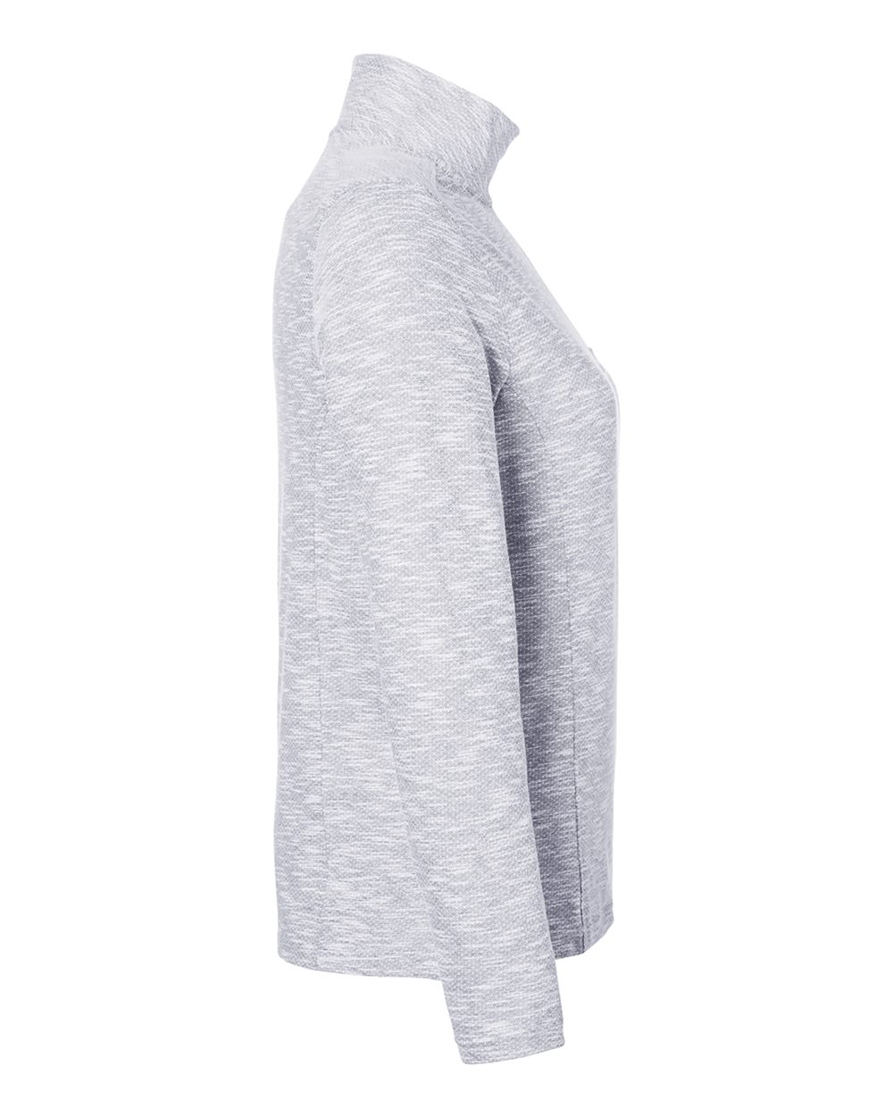 North End Women's Eclipse Jacquard Quarter-Zip Pullover - NE415W Platinum Heather
