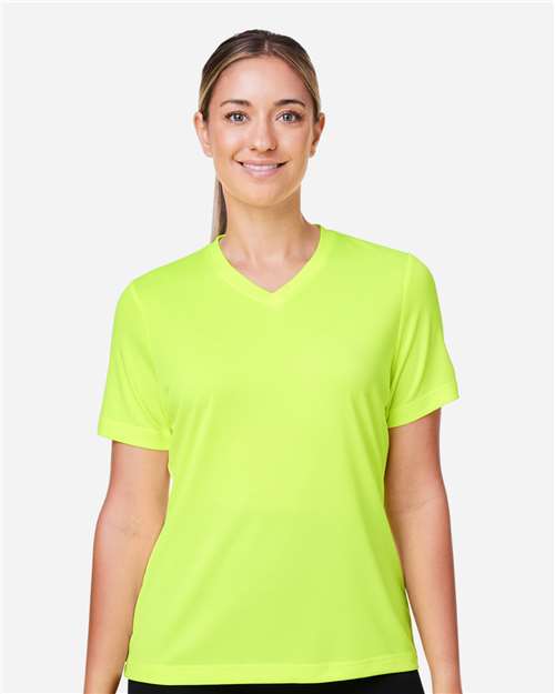 Team 365 Women's Zone Performance Mesh T-Shirt - TT15W Safety Yellow