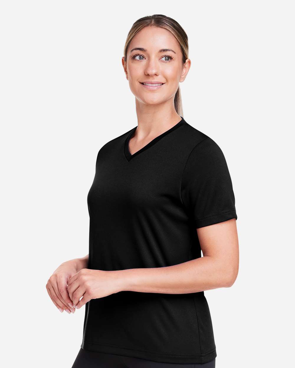 Team 365 Women's Zone Performance Mesh T-Shirt - TT15W Black