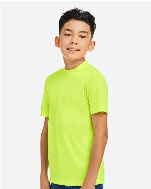 Team 365 Youth Zone Performance Mesh T-Shirt - TT15Y Safety Yellow