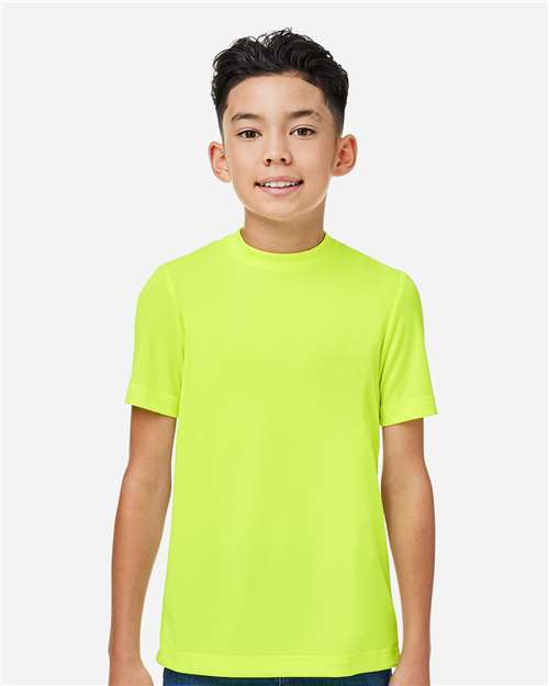 Team 365 Youth Zone Performance Mesh T-Shirt - TT15Y Safety Yellow