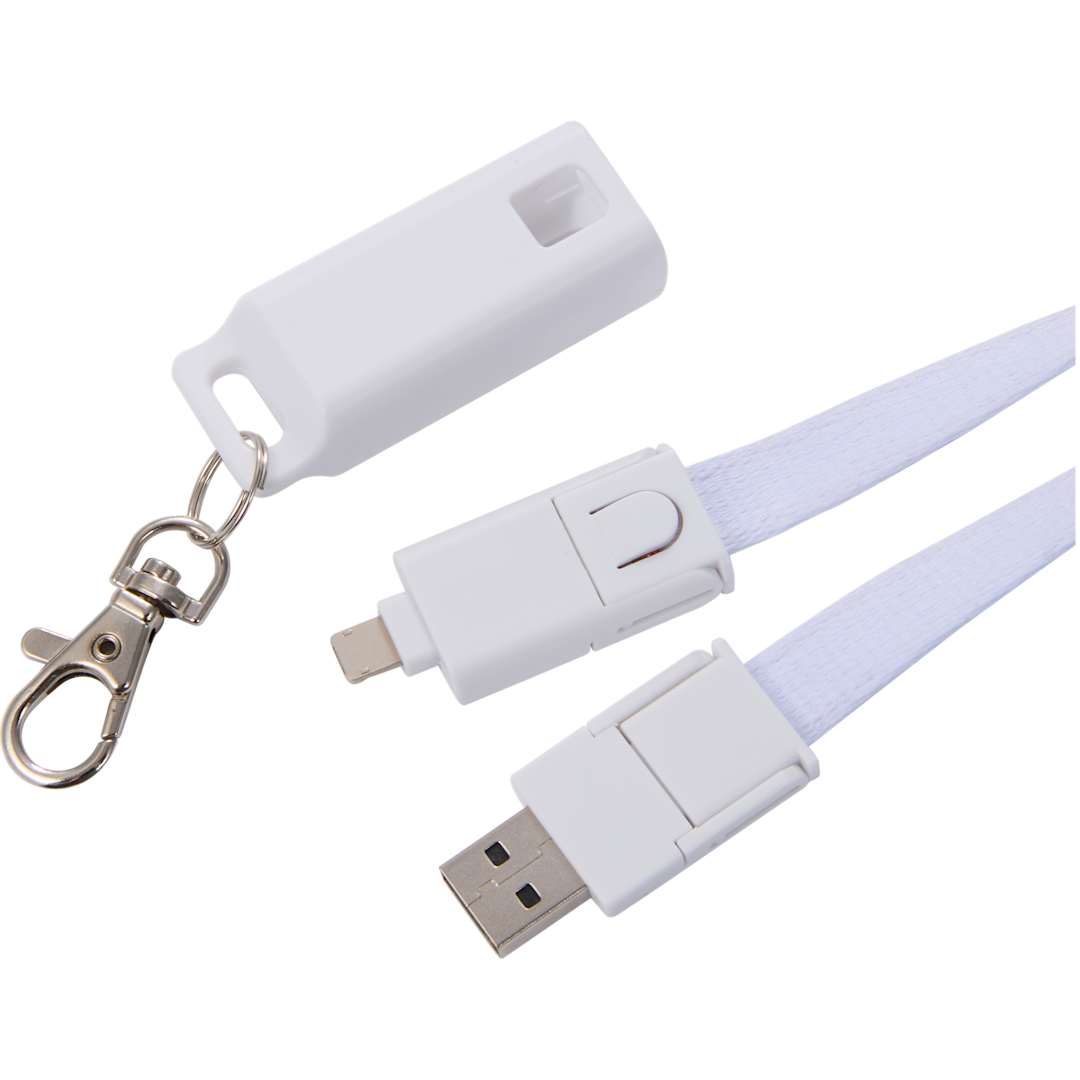 5-in-1 40W PD Charging Cable Lanyard - SM-2850 White