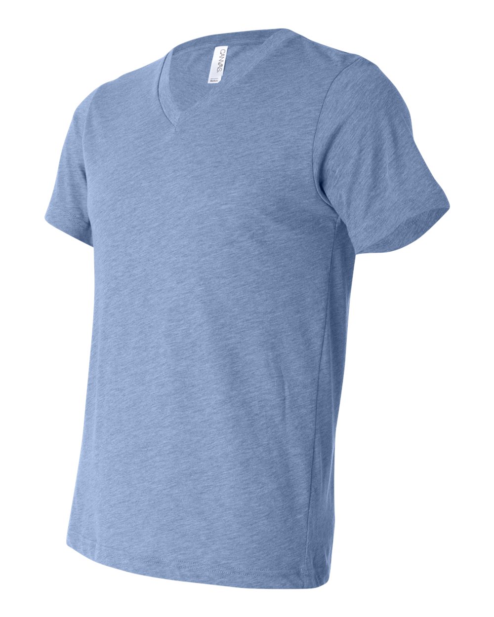 BELLA + CANVAS Unisex Triblend V-Neck Tee - 3415 - 3415C Blue Triblend