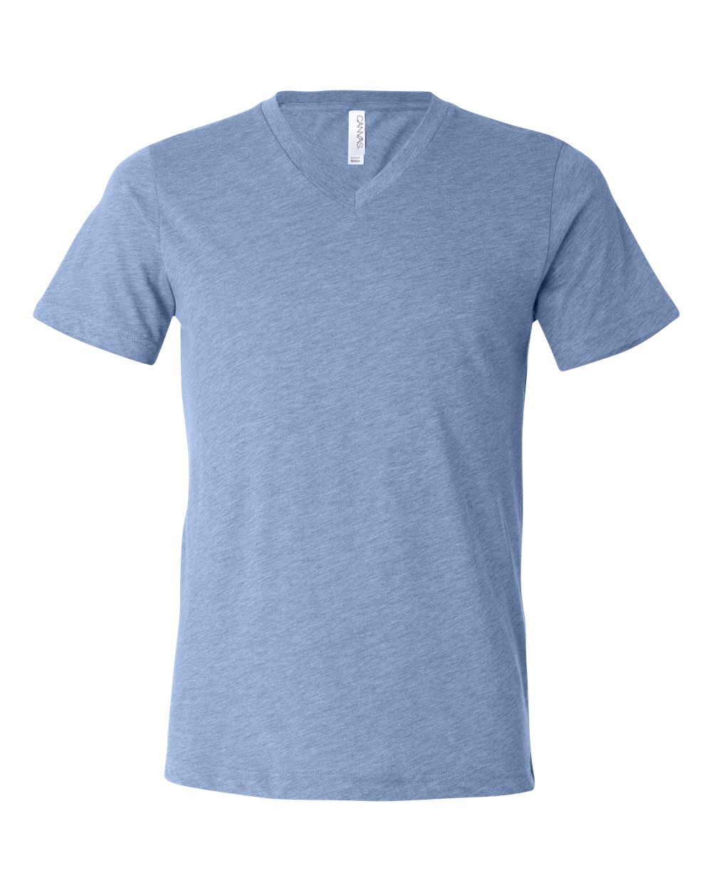 BELLA + CANVAS Unisex Triblend V-Neck Tee - 3415 - 3415C Blue Triblend
