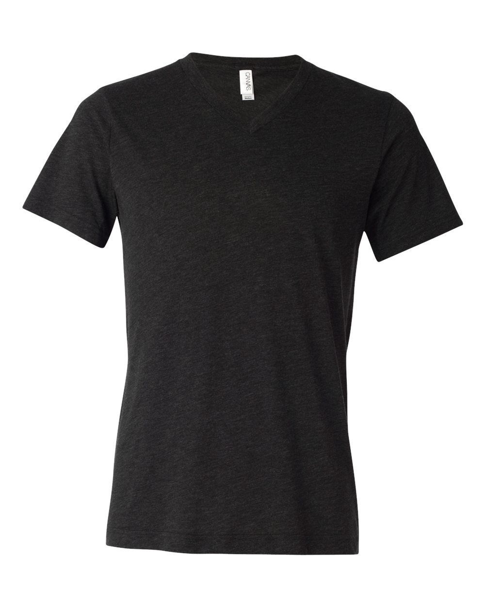 BELLA + CANVAS Unisex Triblend V-Neck Tee - 3415 - 3415C Charcoal Black Triblend
