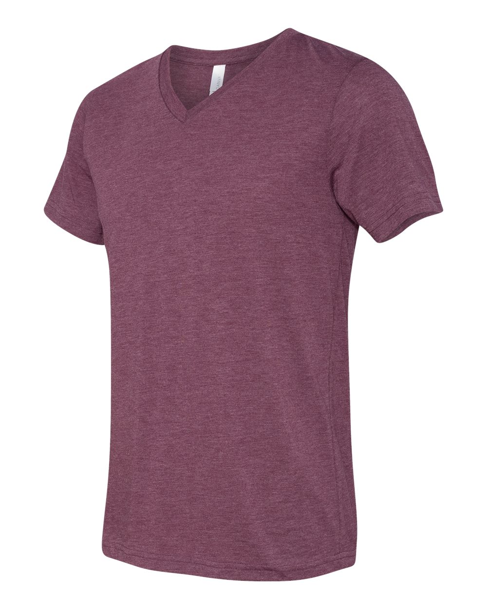 BELLA + CANVAS Unisex Triblend V-Neck Tee - 3415 - 3415C Maroon Triblend