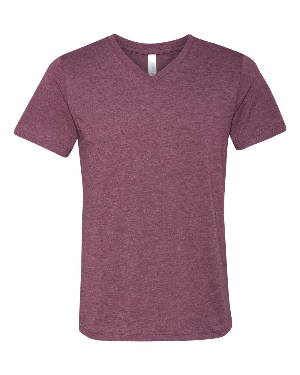 BELLA + CANVAS Unisex Triblend V-Neck Tee - 3415 - 3415C Maroon Triblend