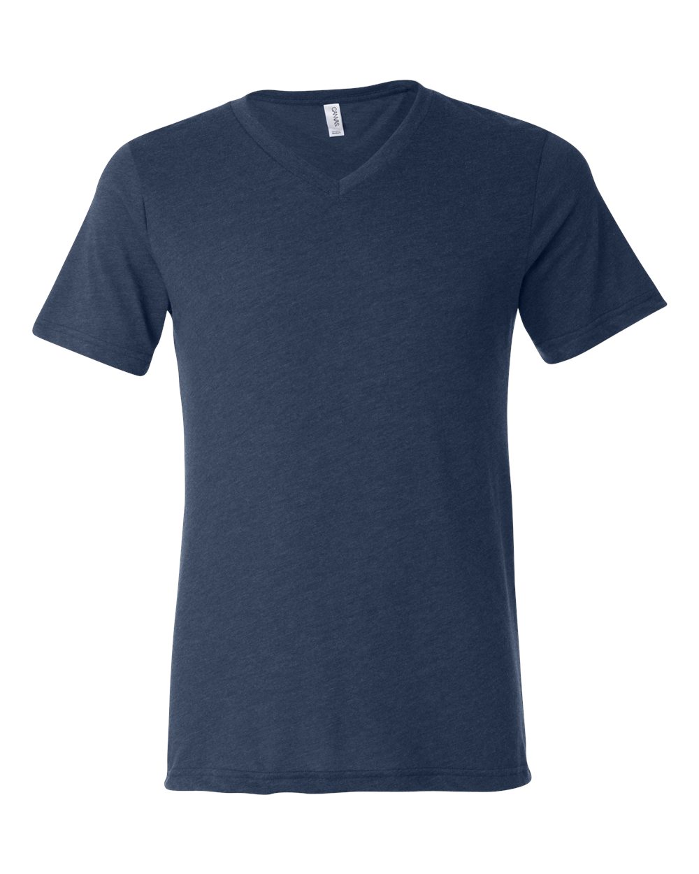 BELLA + CANVAS Unisex Triblend V-Neck Tee - 3415 - 3415C Navy Triblend