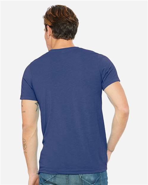 BELLA + CANVAS Unisex Triblend V-Neck Tee - 3415 - 3415C True Royal Triblend