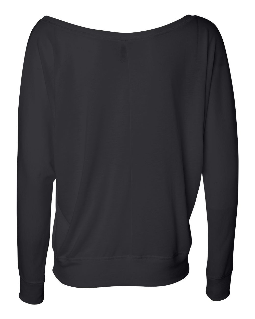 BELLA + CANVAS Women’s Flowy Off Shoulder Long Sleeve Tee - 8850 - 8850B Black