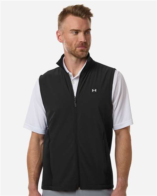 Under Armour Men's Drive Pro Storm Hybrid Vest - Limited Edition - 1389595 Black- MT Silver