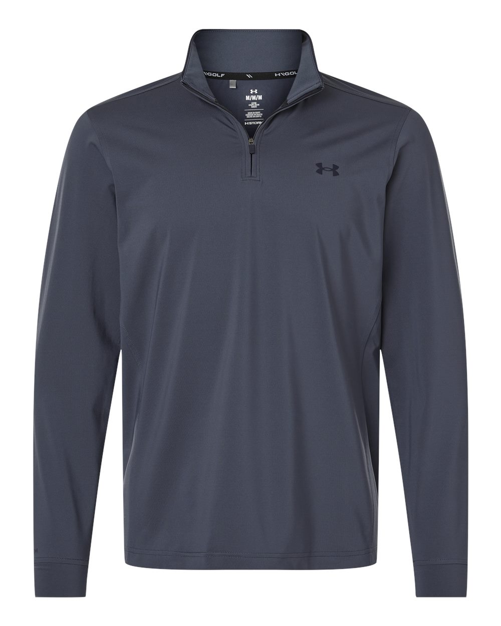 Under Armour Men's Drive Quarter-Zip Pullover - 1389864 Downpour Grey- Midnight Navy