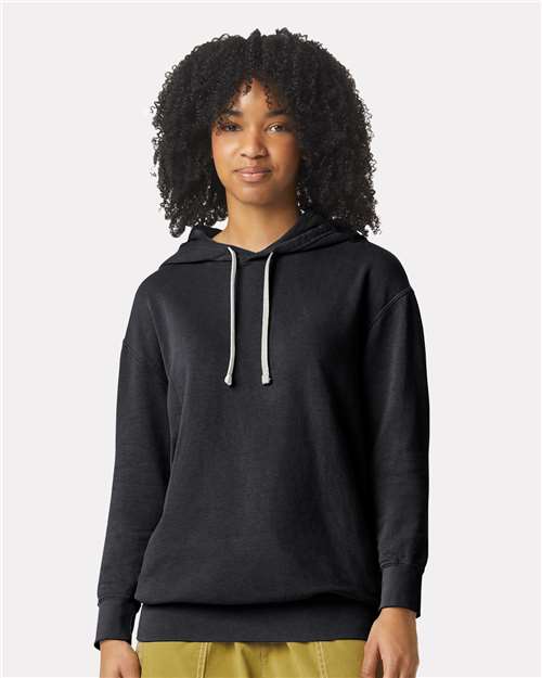 Comfort Colors Unisex Garment-Dyed Lightweight Fleece Hooded Sweatshirt - 1467 - 1467C Black