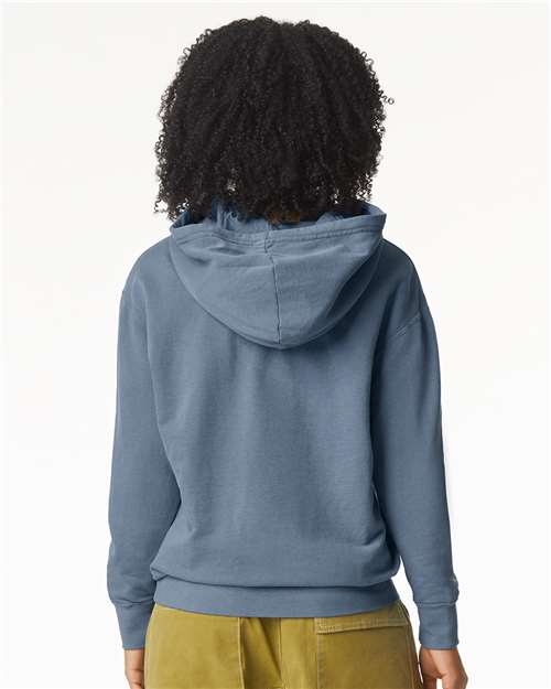 Comfort Colors Unisex Garment-Dyed Lightweight Fleece Hooded Sweatshirt - 1467 - 1467C Blue Jean