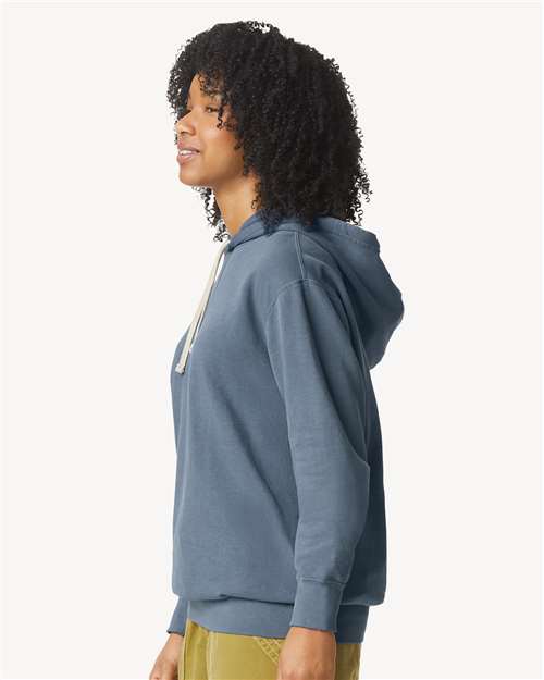 Comfort Colors Unisex Garment-Dyed Lightweight Fleece Hooded Sweatshirt - 1467 - 1467C Blue Jean