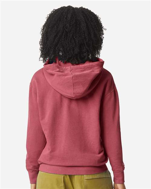 Comfort Colors Unisex Garment-Dyed Lightweight Fleece Hooded Sweatshirt - 1467 - 1467C Crimson