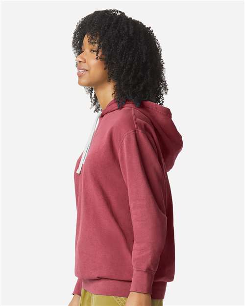 Comfort Colors Unisex Garment-Dyed Lightweight Fleece Hooded Sweatshirt - 1467 - 1467C Crimson