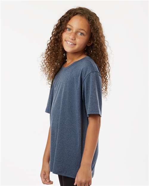 AllPro Youth Pro-Lock Performance T-Shirt - 48000Y Heather Navy