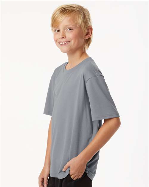 AllPro Youth Pro-Lock Performance T-Shirt - 48000Y Heather Steel