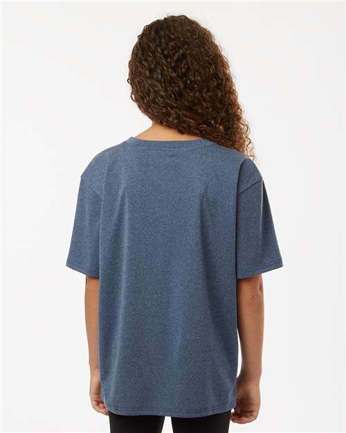 AllPro Youth Pro-Lock Performance T-Shirt - 48000Y Heather Navy