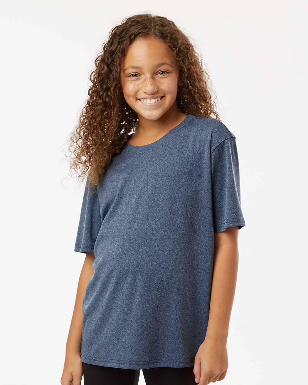 AllPro Youth Pro-Lock Performance T-Shirt - 48000Y Heather Navy