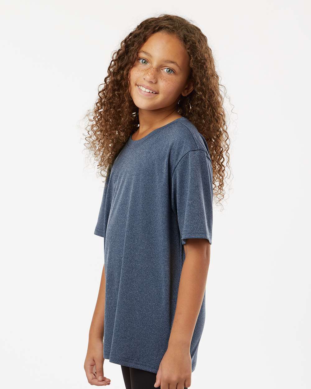 AllPro Youth Pro-Lock Performance T-Shirt - 48000Y Heather Navy
