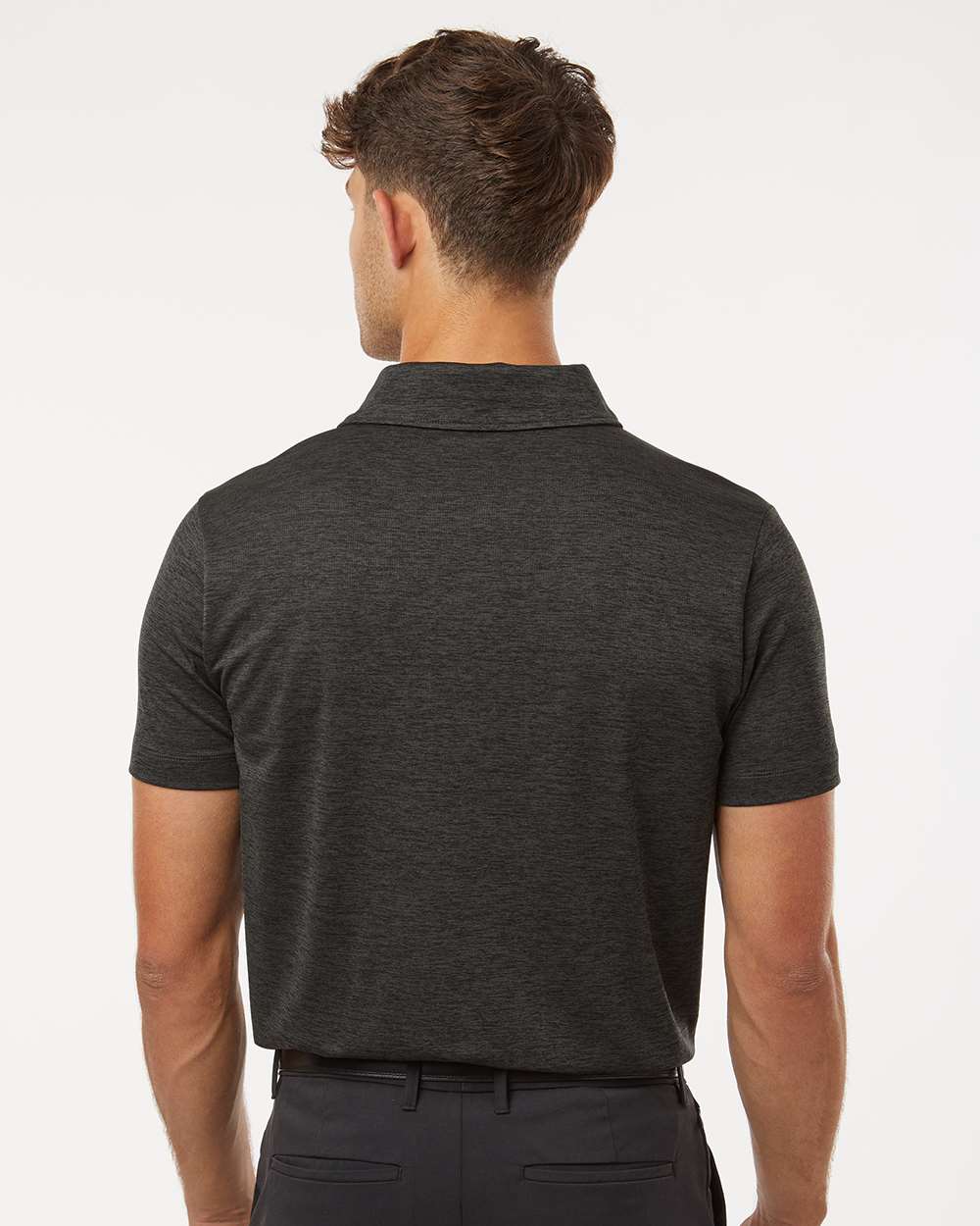 AllPro Men's Pro-Lock Performance Mélange Polo - 4HM00 Black Melange