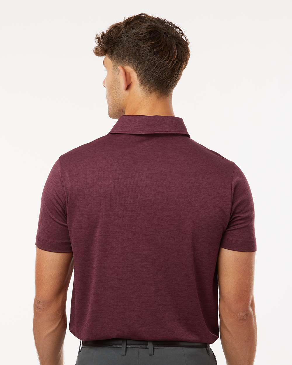 AllPro Men's Pro-Lock Performance Mélange Polo - 4HM00 Maroon Melange