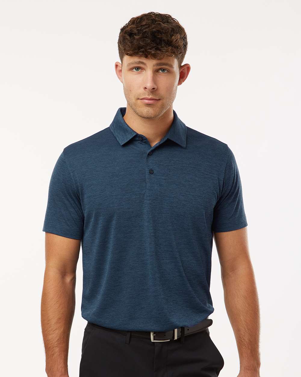 AllPro Men's Pro-Lock Performance Mélange Polo - 4HM00 Navy Melange