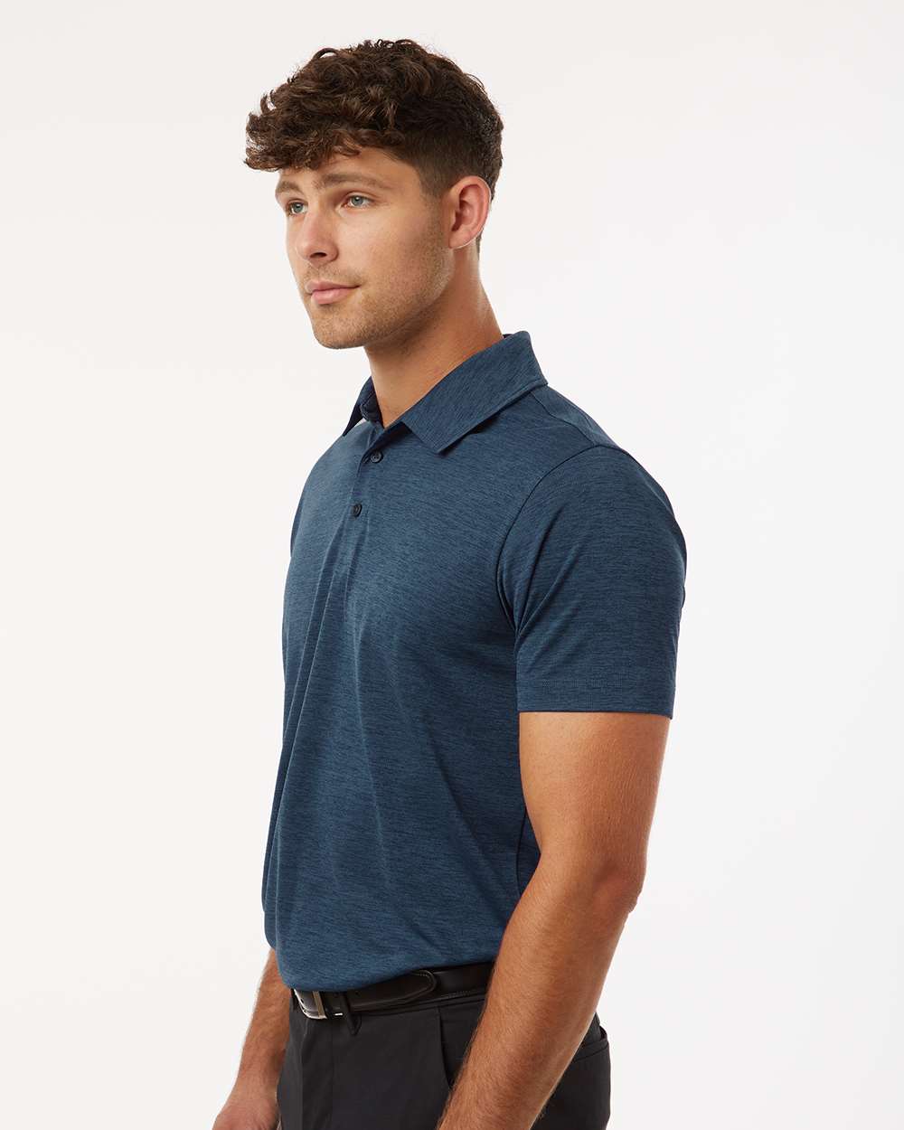 AllPro Men's Pro-Lock Performance Mélange Polo - 4HM00 Navy Melange