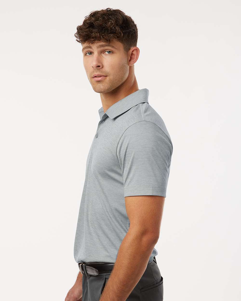 AllPro Men's Pro-Lock Performance Mélange Polo - 4HM00 Silver Melange