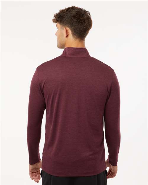 AllPro Men's Pro-Lock Performance Mélange Quarter-Zip Pullover - 4HM700 Maroon Melange