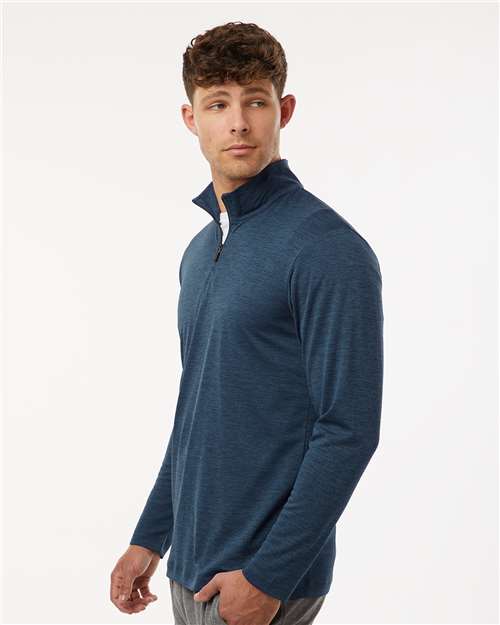 AllPro Men's Pro-Lock Performance Mélange Quarter-Zip Pullover - 4HM700 Navy Melange