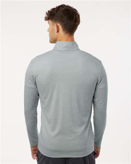 AllPro Men's Pro-Lock Performance Mélange Quarter-Zip Pullover - 4HM700 Silver Melange