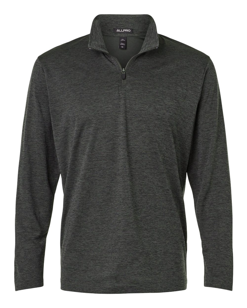 AllPro Men's Pro-Lock Performance Mélange Quarter-Zip Pullover - 4HM700 Black Melange