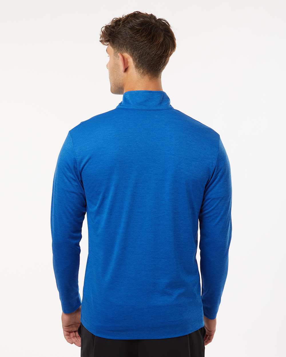AllPro Men's Pro-Lock Performance Mélange Quarter-Zip Pullover - 4HM700 Royal Melange